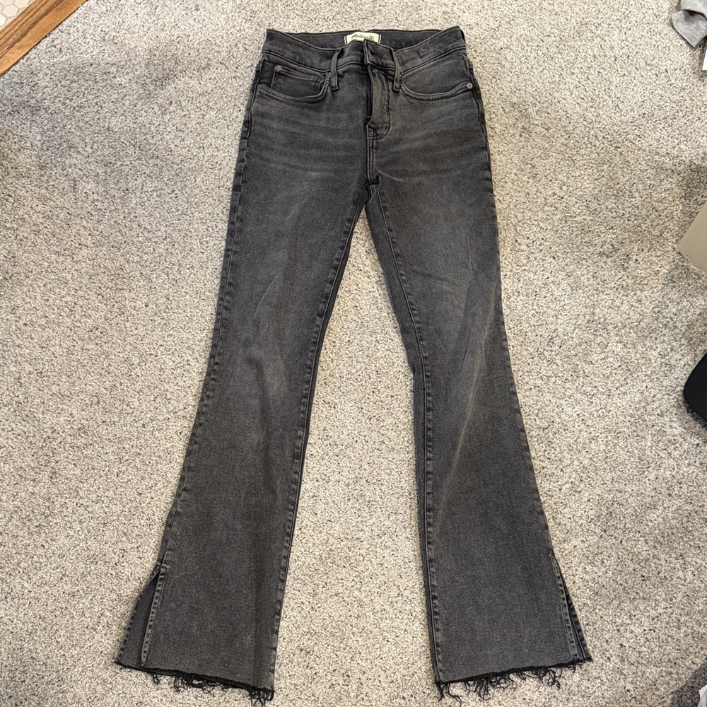 Madewell Dark Gray Flare Jeans